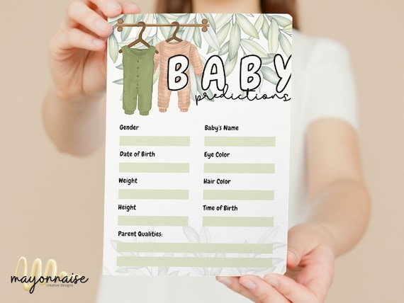Baby Shower Digital Printable Greenery Baby Shower Printable - Etsy
