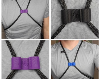 Drawstring Sternum Clips - 3D Printed from Eco-Friendly PLA, Perfect for Active Lifestyle and Travel Safety - Pack of 1, 3, 5