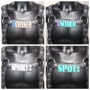 Your Puppy Name - Themed Chest Harness Emblem Symbol : The Ultimate Pet Play Accessory