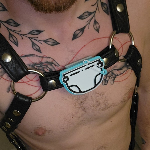 Diaper - Themed Chest Harness Emblem Symbol : The Ultimate ABDL & Age Play Accessory