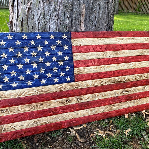 Rustic American Flag - Etsy