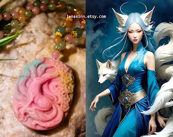 Tsugumi Kitsune Spirit Haunted Pendant - Glamour Magick, Psychic Gifts, Illusion Magick, Emotional Healing & Spiritual Protection - LunasINN