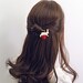 Rabbit Hairpin Rabbit Hair Stick With Red Velvet Ball Kawaii - Etsy