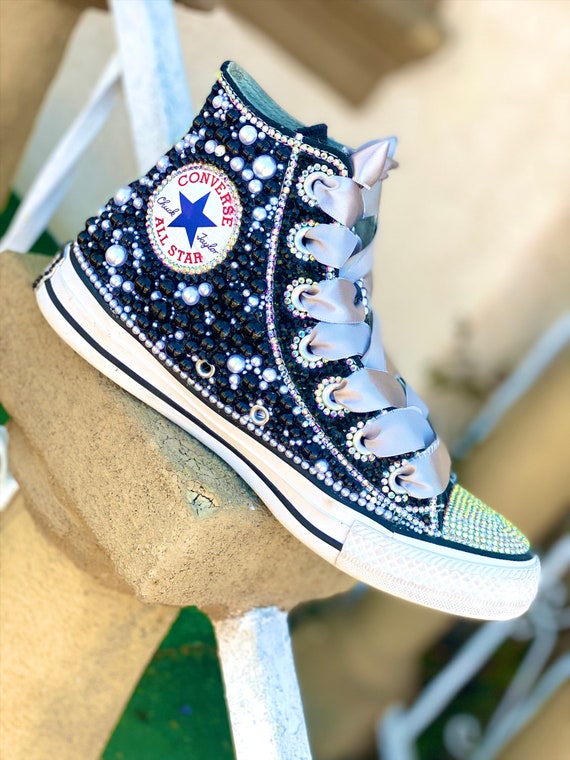 Youth Pearl Hightop Bling Unisex. Personalize - Etsy Israel