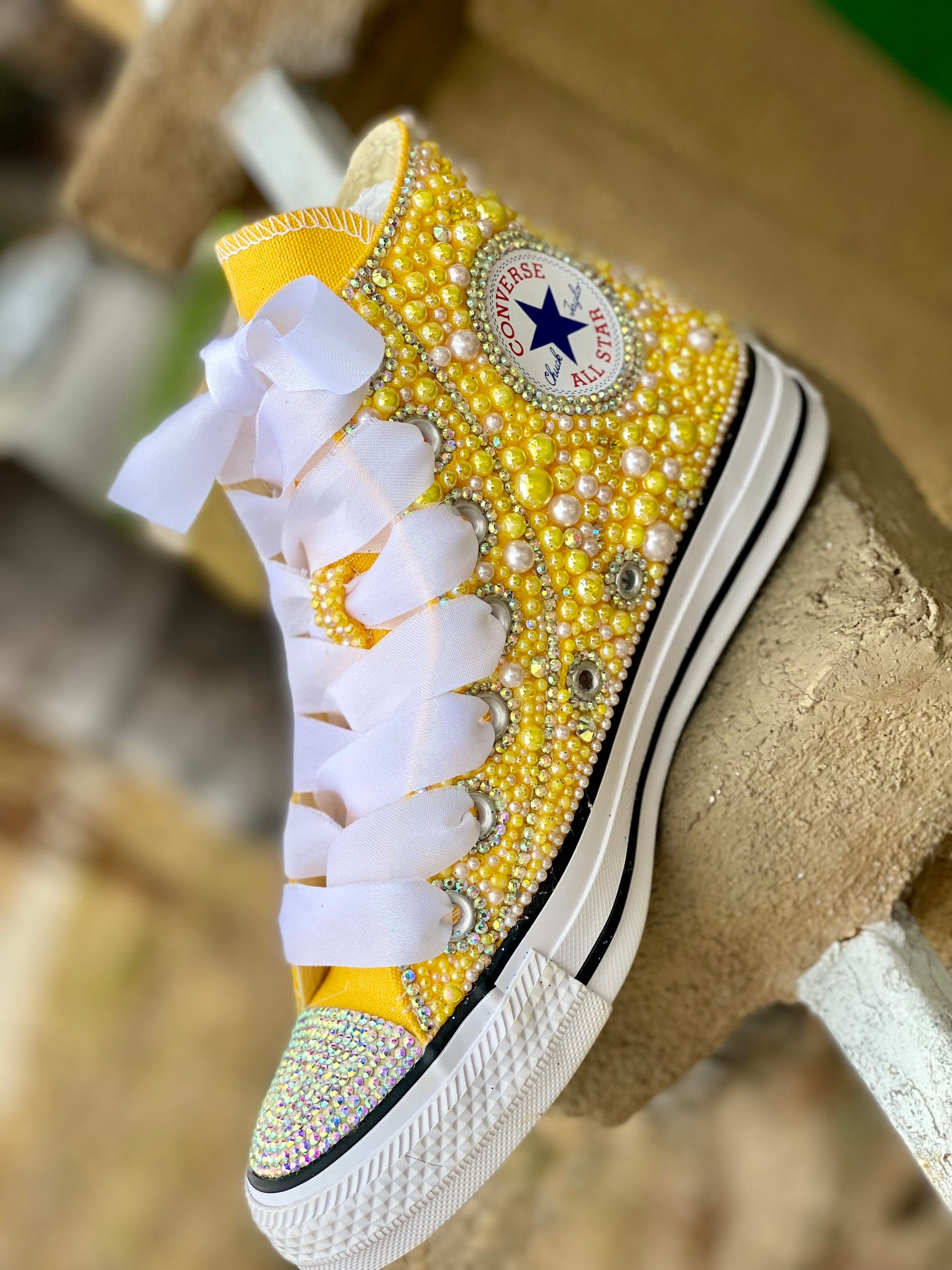 Custom Adult Bling Converse Shoes – Poppin' Print Customs