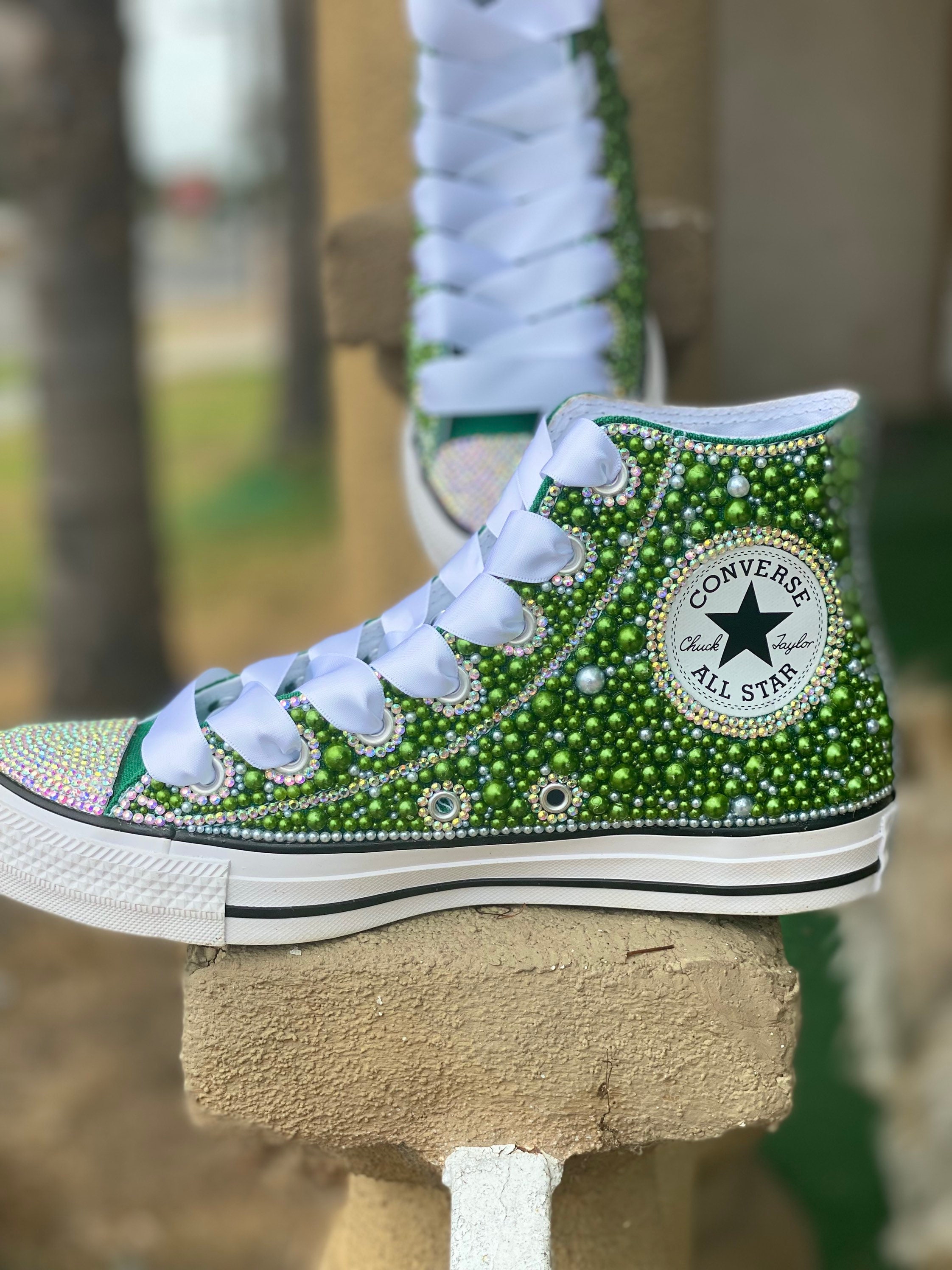 Custom Adult Bling Converse Shoes – Poppin' Print Customs