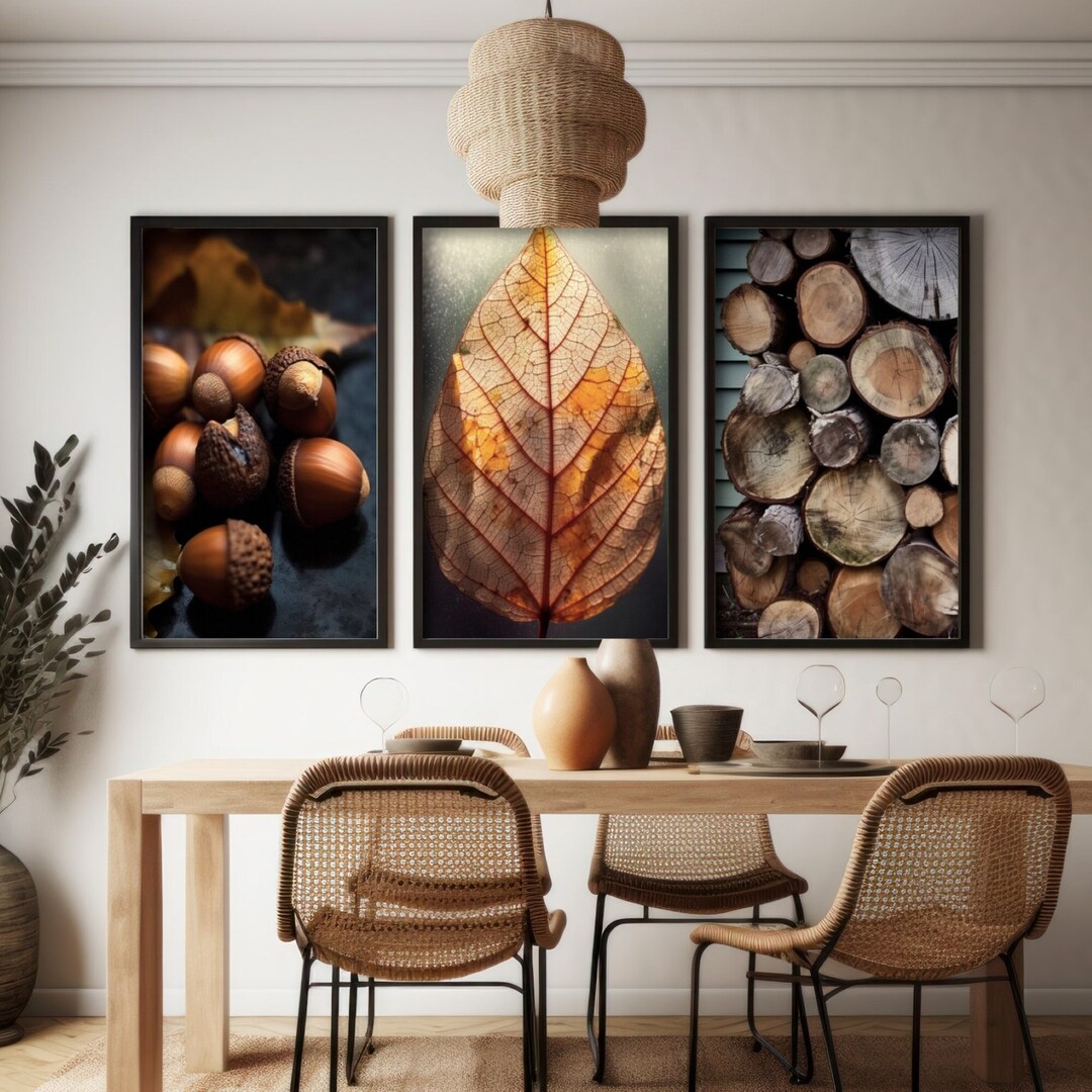 Set of 3 Autumn Wall Decor Downloadable Art Prints - Etsy