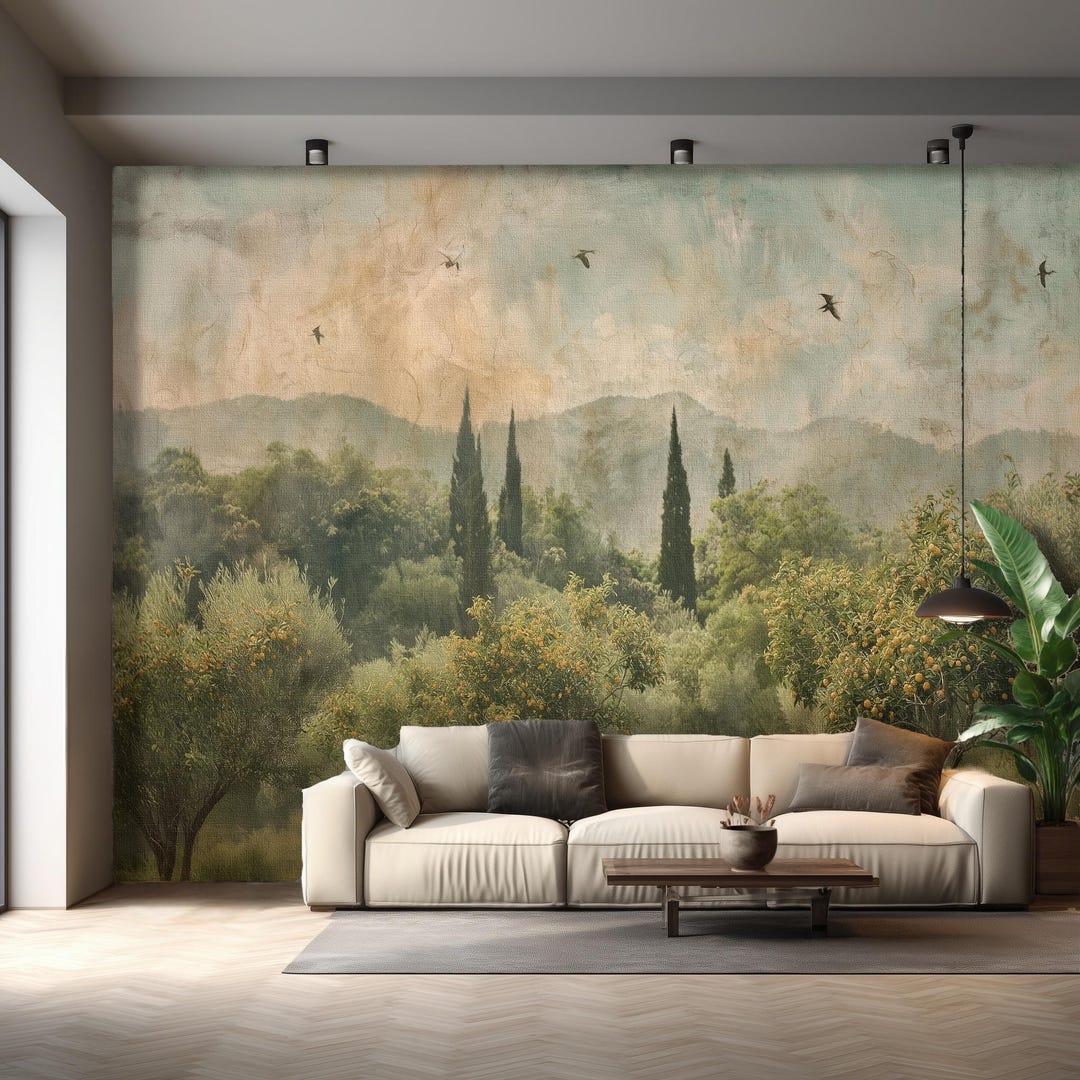 Scenic Countryside Wall Mural Peel and Stick - Etsy