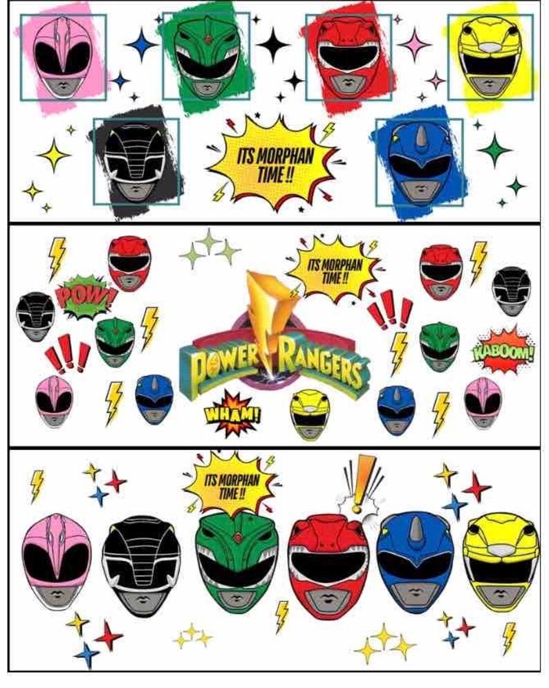 Mighty Morphan Power Rangers UV DTFC Design Printable - Etsy