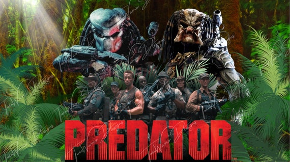 Predator 1987 Tumbler Sublimation Digital Design Download (2png)