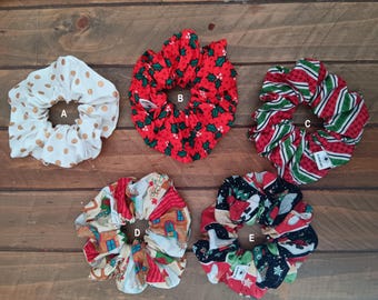 Large Christmas Scrunchies
