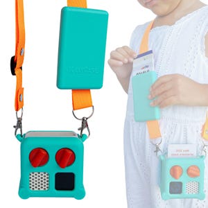 Housse de Protection Compatible Yoto Mini - Étui de Transport Résistant pour Conteuse Yoto Mini - Coque silicone - Accessoires bandoulière