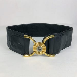 Rare Vintage Christian Dior Buckled Leather Belt Made in Italy