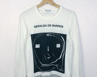 Vintage Comme des Garcons X Geraldo de Barros Kunst Langarm T-Shirt