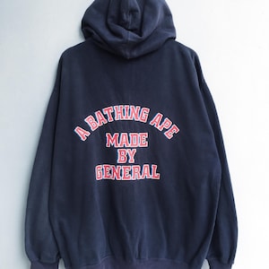 Rare Vintage Early 2000s A Bathing Ape Made by General Zipper Hoodies / hysteric glamour comme des garcons number nine kapital