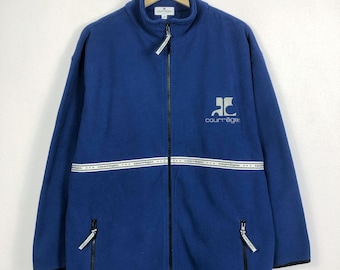 Rare Vintage Courreges Paris Zipper Fleece Jacket