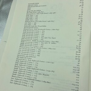 May include: Open book page with a detailed table of contents. The text lists historical periods and figures, including the Fourteenth, Fifteenth, and Seventeenth Centuries. Page numbers are visible on the right side.