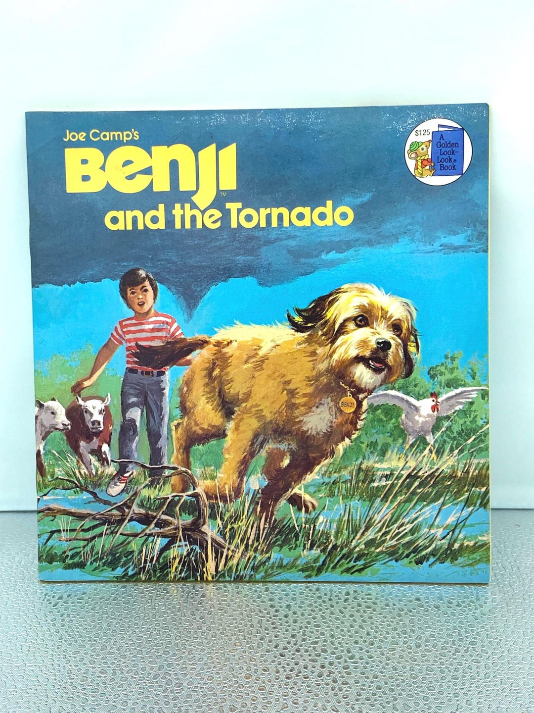 Vintage 1981 Benji and the Tornado Golden Book by Joe Camp