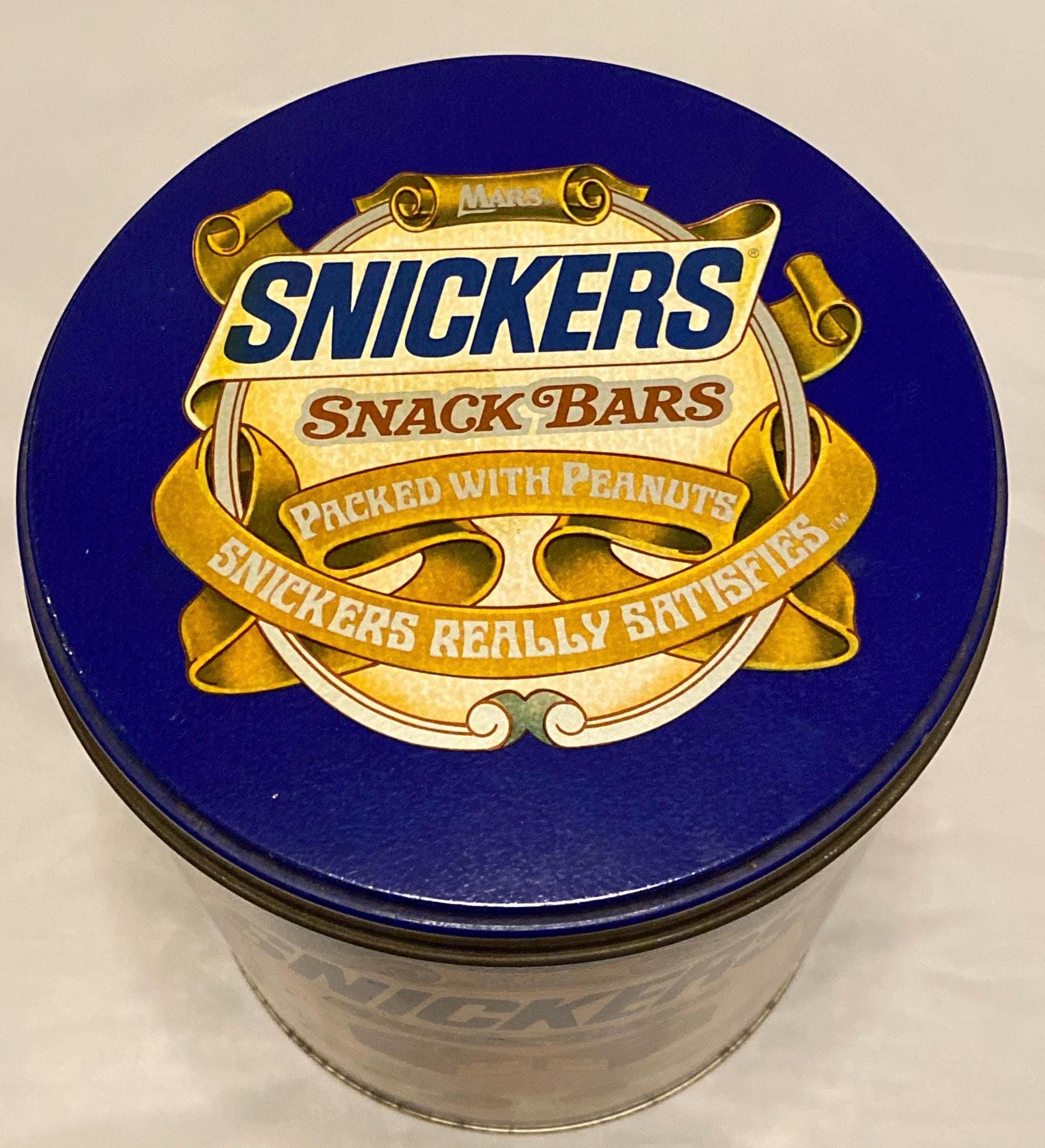 Vintage 1984 Large Limited Edition 22 Oz Snickers Candy Tin