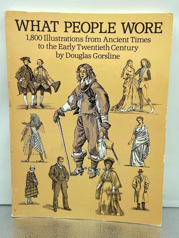 Vintage Fashion History Book: 1800 Costume Illustrations, 1994 Dover Edition