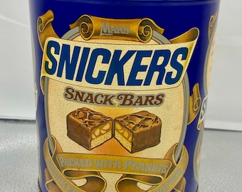 Vintage 1984 Large Limited Edition 22 Oz Snickers Candy Tin