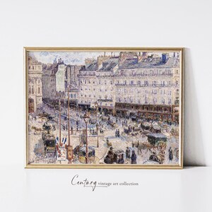Vintage Printable Art Download | Neutral Paris Cityscape | 19th Century Oil Painting