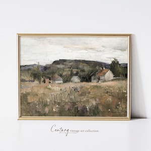 茅葺き屋根の家々、ゴッホの複製画、キャンバスに手描きの油彩 - Etsy 日本