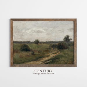 Rustic Country Road Landscape Printable Art | Vintage Printable Art Download | 19th Century Oil Painting | Farmhouse Aesthetic Printable Art