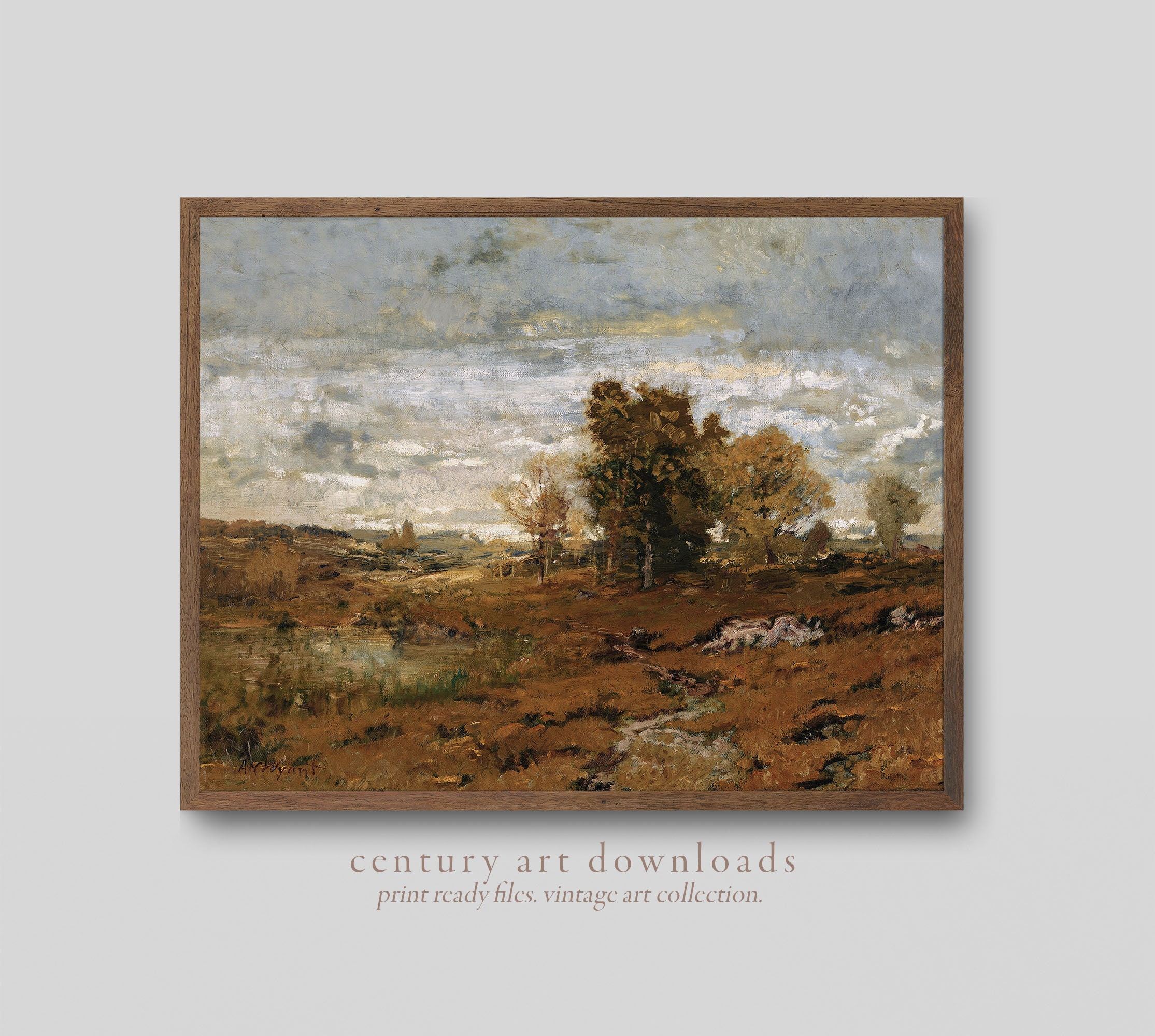 Autumn Fall Landscape Vintage Printable Art Download 19th - Etsy