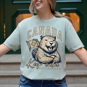 Kaufen Sie Kanadier PNG, Support Canada png, Kanada Keep Calm Kaufen Sie kanadische Sublimationsdesign, lustiges kanadisches Beaver T-Shirt Design