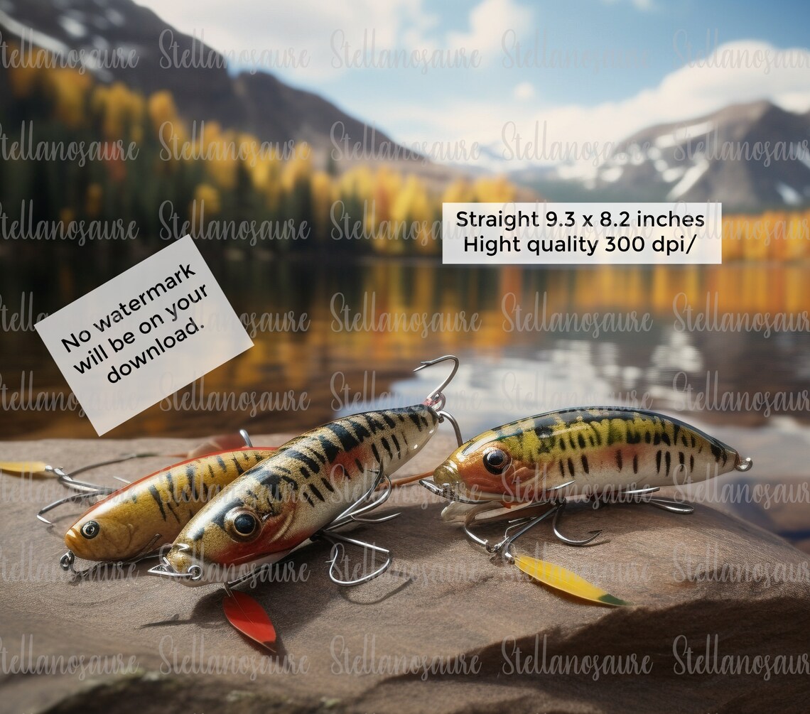 Fishing Lure Sublimation Tumbler Wrap 20 Oz Skinny Tumbler Etsy