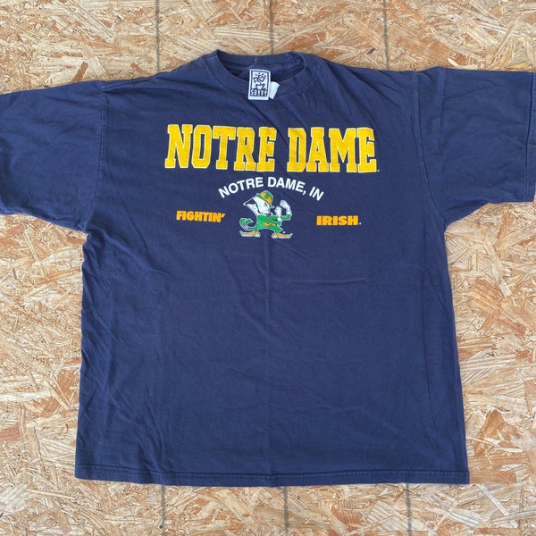 T-shirt irlandais vintage Norte Dame Fighting Taille XL