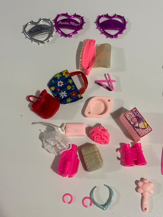 90s Vintage Barbie Accessory Case with accessories, T… Gem