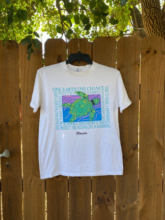Vintage Sea Turtles “One Earth One Chance” “Time … - image 1