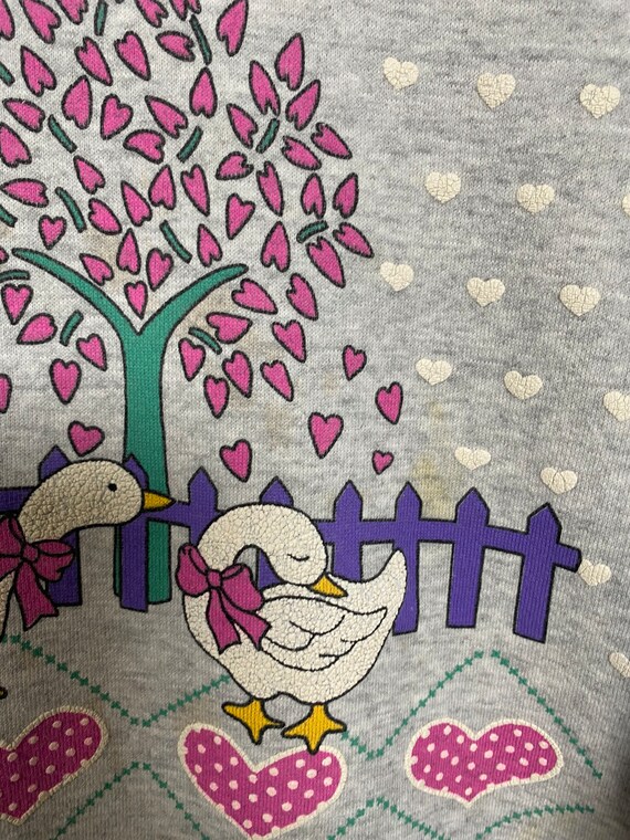 Vintage 1992 Hearts and Ducks Heart Leaves Tree S… - image 4