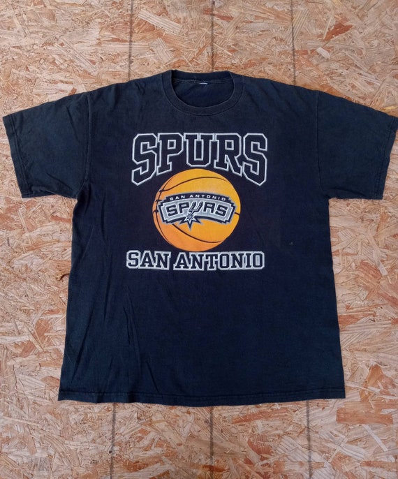 San Antonio Spurs Retro Pink & Teal Logo Beige T shirt