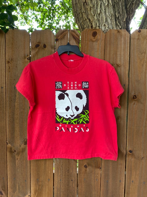 Vintage San Diego Zoo Giant Panda T-shirt Size Lar