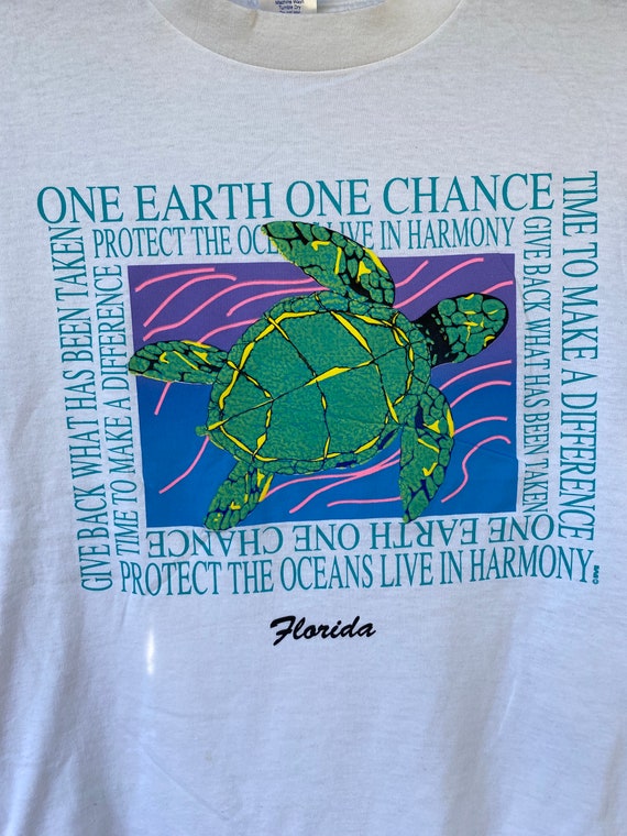 Vintage Sea Turtles “One Earth One Chance” “Time … - image 2