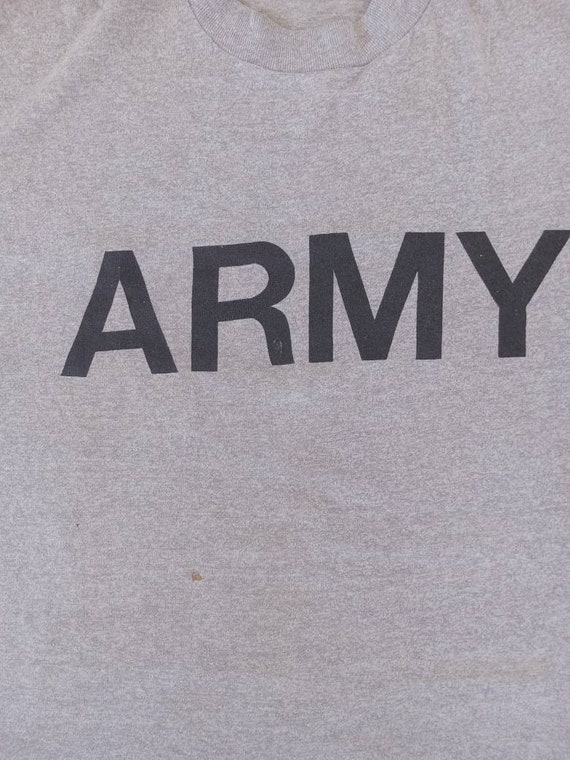 True Vintage Single Stitch Army T-shirt Size  Adu… - image 2