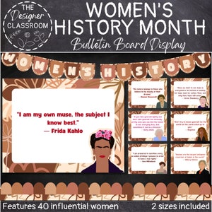 WOMEN'S HISTORY MONTH Bulletin Board | Female Leaders | Influential Women | Printable Decor