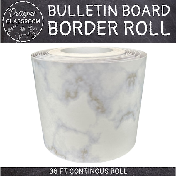 Marble Bulletin Board Border | Modern Classroom Decor | Farm House Classroom Decor