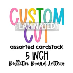 LAMINATED BULLETIN BOARD Letters | 5 inch | Classroom Décor | Bulletin Boards