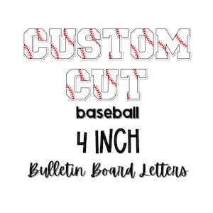 Custom Baseball Letters: 4-Inch Sports Bulletin Board Decor
