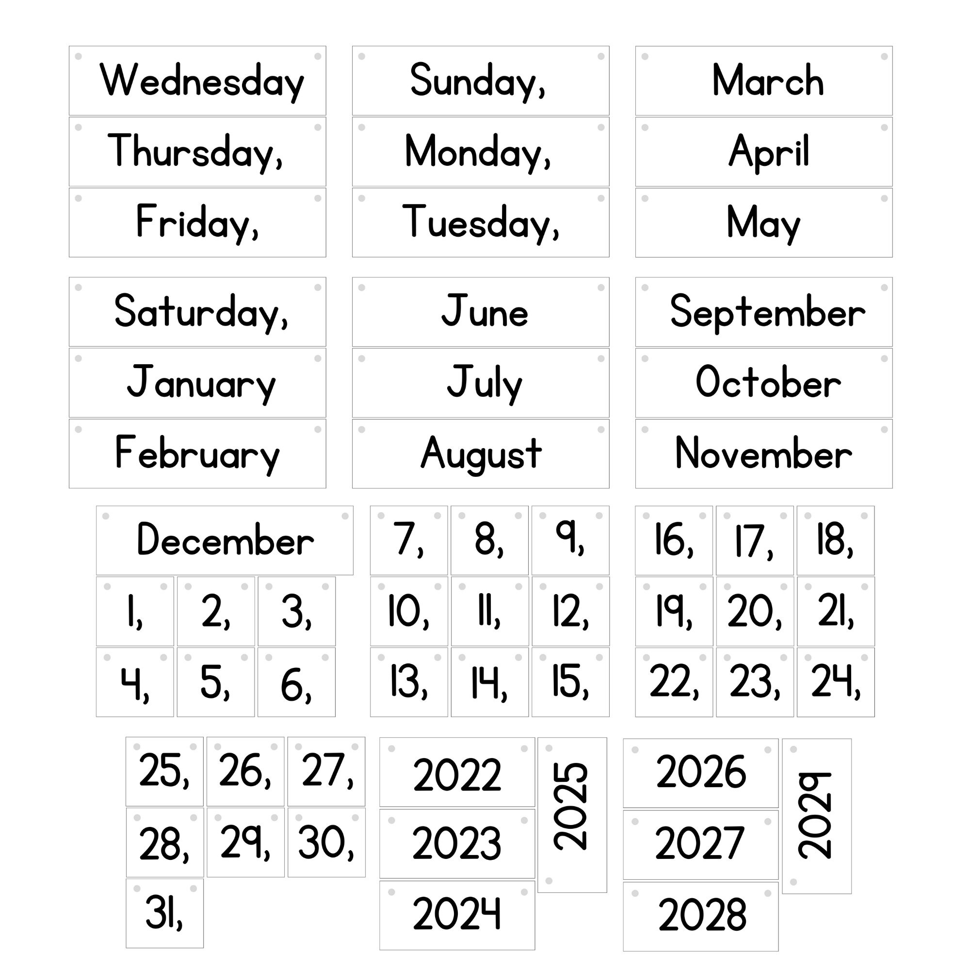 CLASSROOM FLIP CALENDAR Elementary School Classroom Decor Etsy