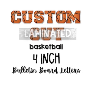 Laminated Basketball Letters: 4-Inch Sports Bulletin Board Decor