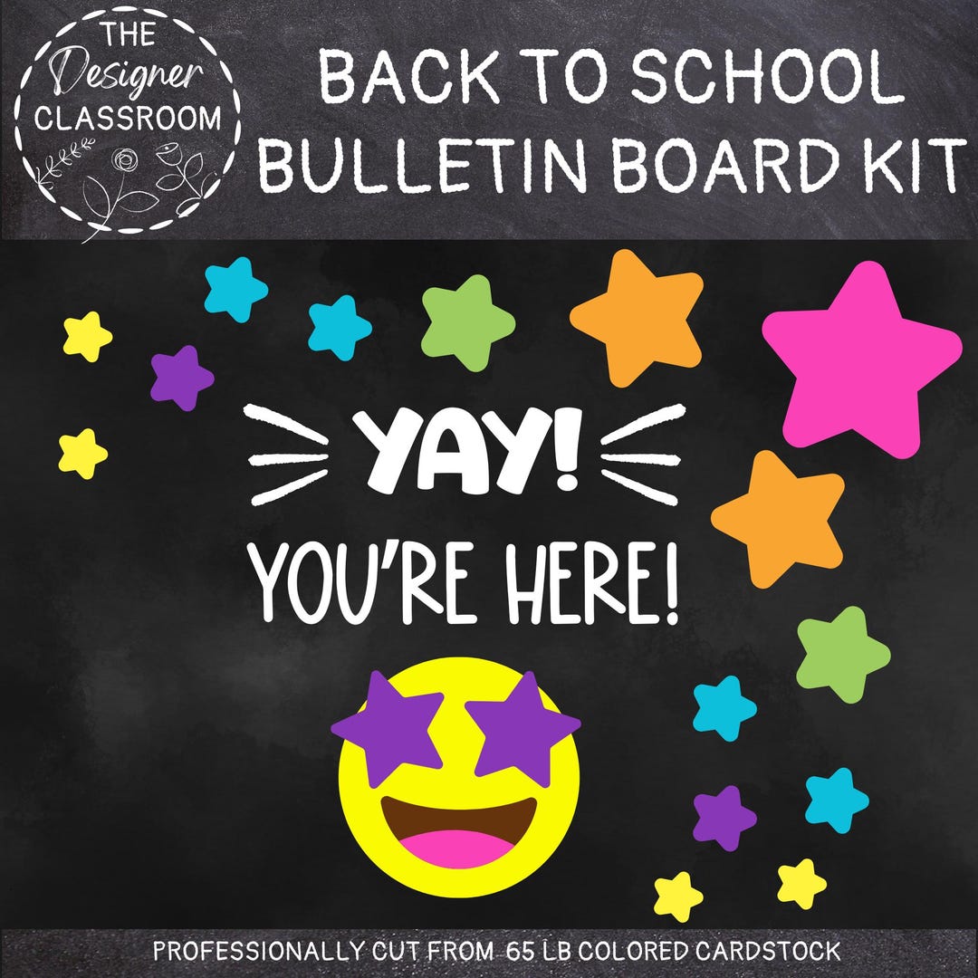 Rainbow Classroom Bulletin Board Kit: Cardstock Letters, Back to School ...