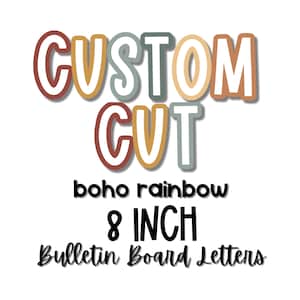 CUSTOM BULLETIN BOARD Letters | 8 inch | Boho Classroom Décor | Bulletin Boards