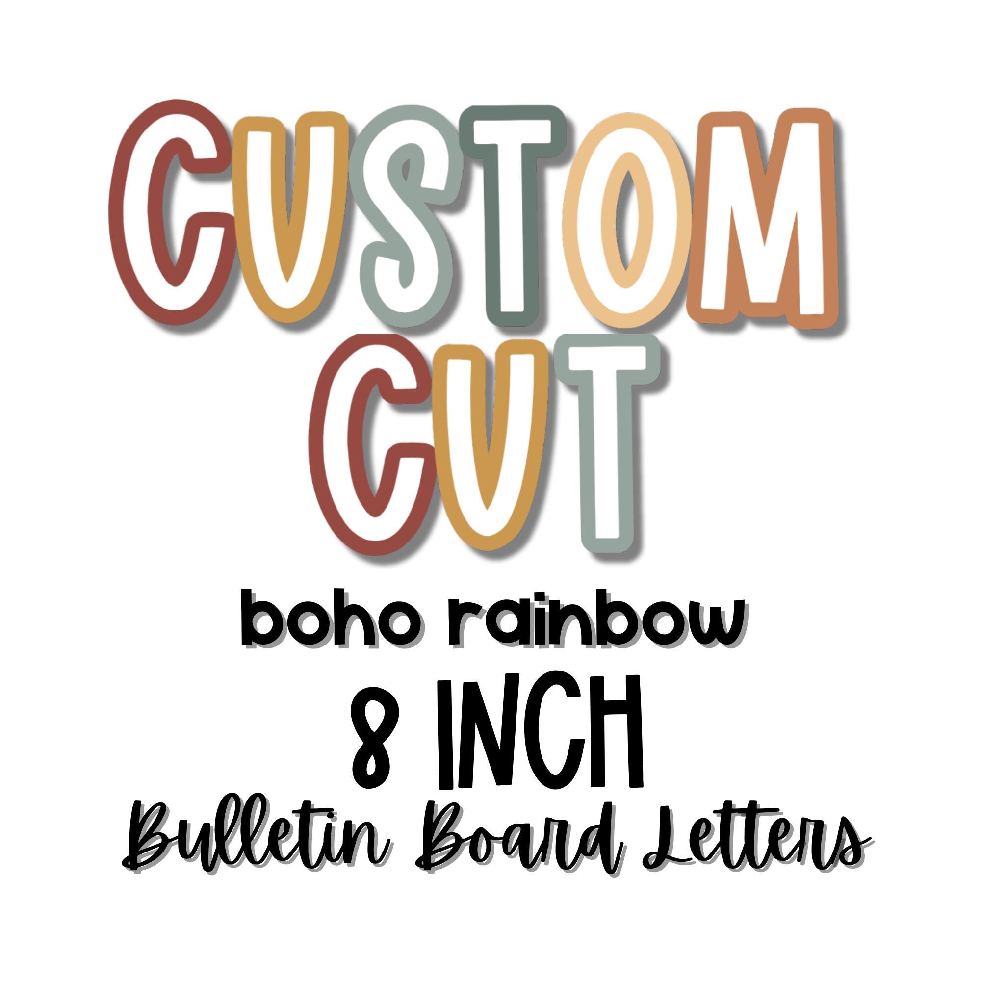 CUSTOM BULLETIN BOARD Letters | 8 inch | Boho Classroom Décor | Bulletin Boards