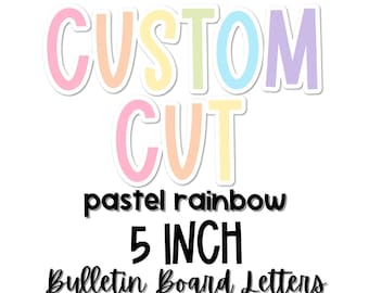 Custom 5-Inch Pastel Bulletin Board Letters