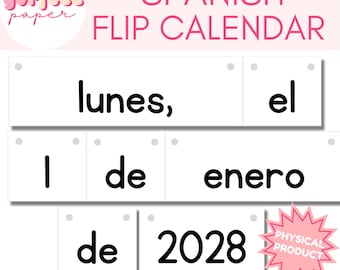 Spanish Flip Calendar | Classroom Decor